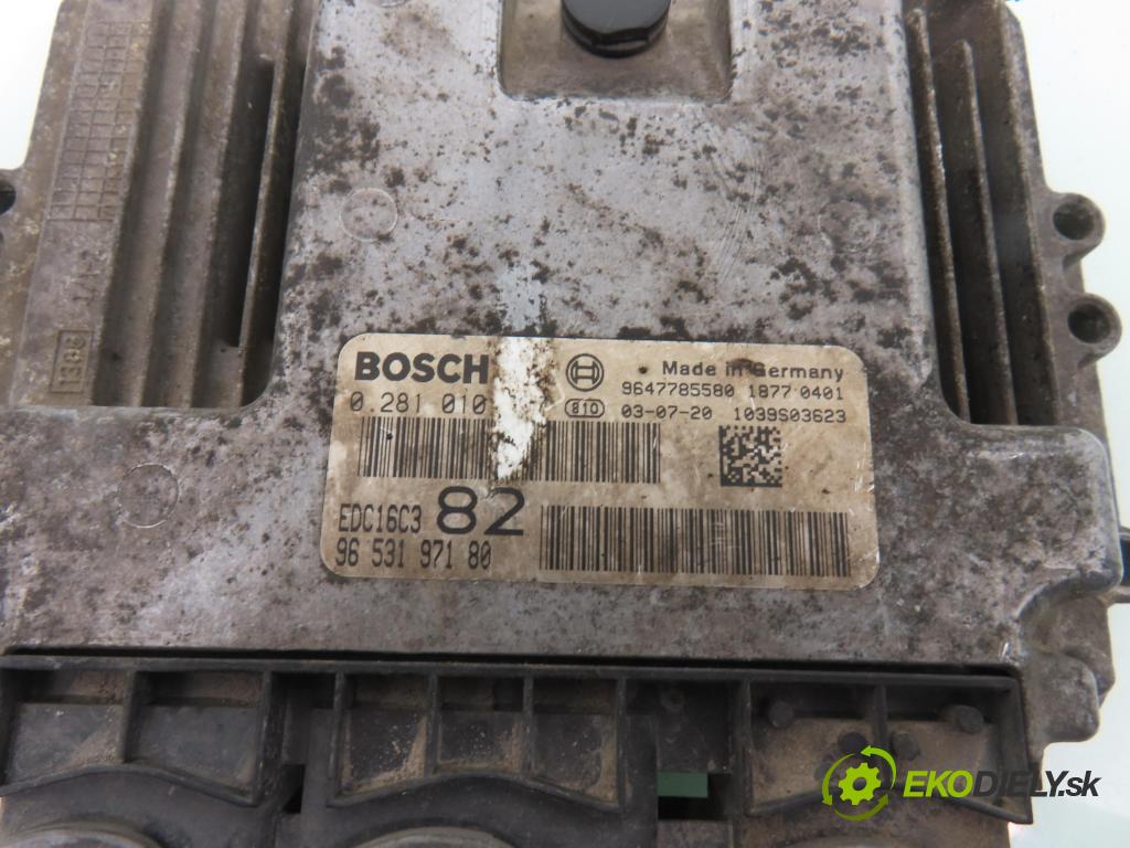 PEUGEOT 206 SW (2E/K) KOMBI 2003 50,00 1.4 HDi - 8HX (DV4TD) 1398,00 Riadiaca jednotka Motor 0281010707 ; 9653197180