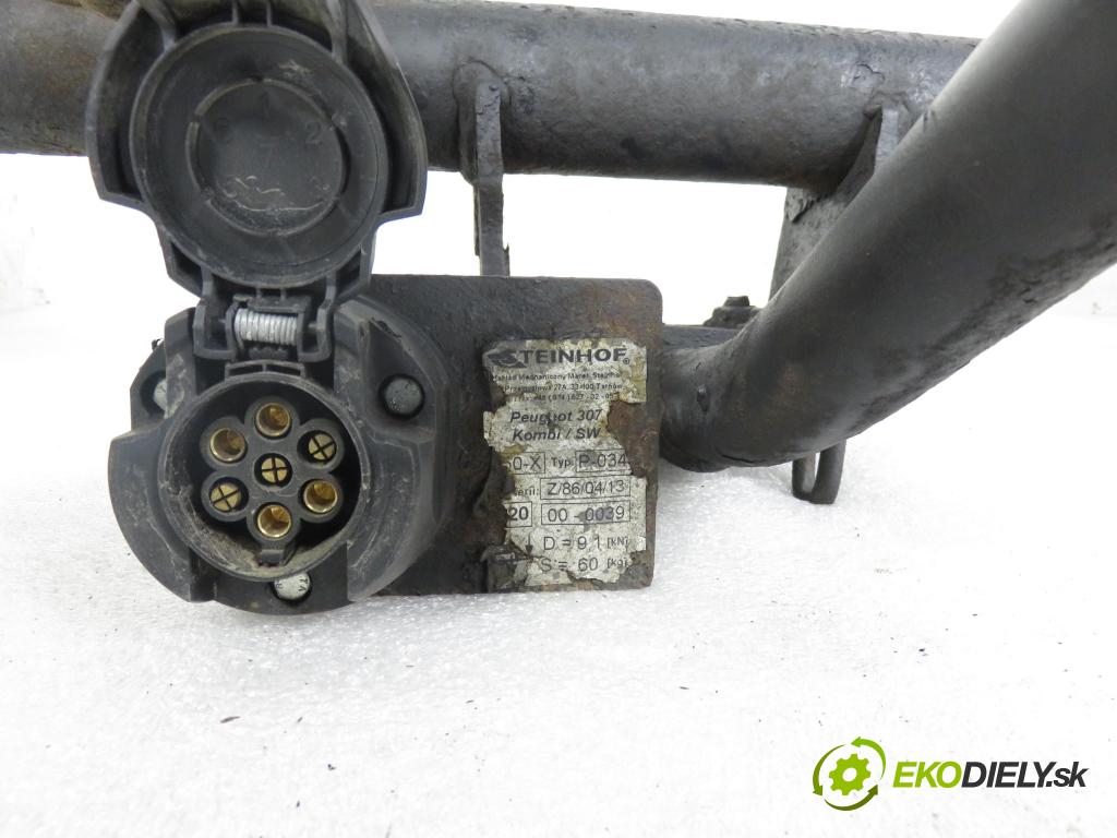 PEUGEOT 307 SW (3H) KOMBI 2007 80,00 1.6 HDI 110 - 9HY (DV6TED4) 1560,00 Hák 