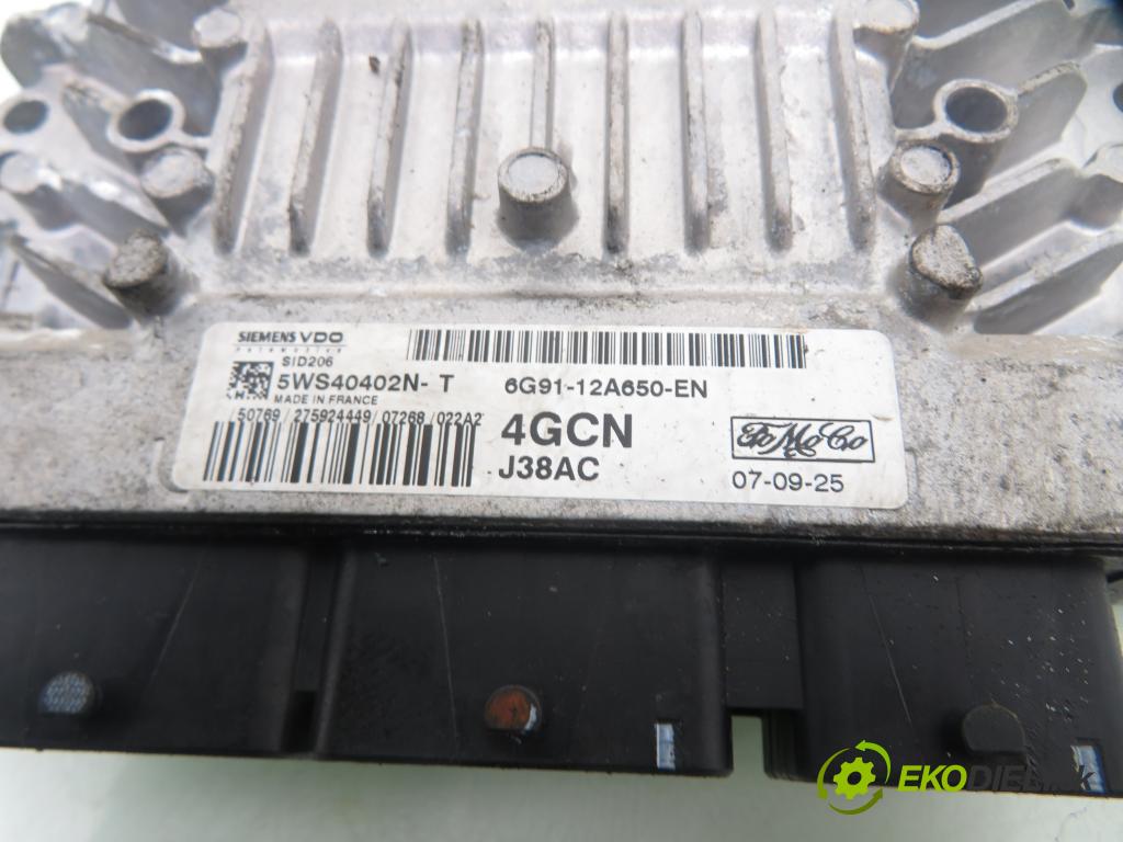 FORD S-MAX (WA6) MINIVAN 2007 103,00 2.0 TDCi - QXWB 1997,00 řídící jednotka motora 6G9112A650EN ; 5WS40402NT ; 4GCN