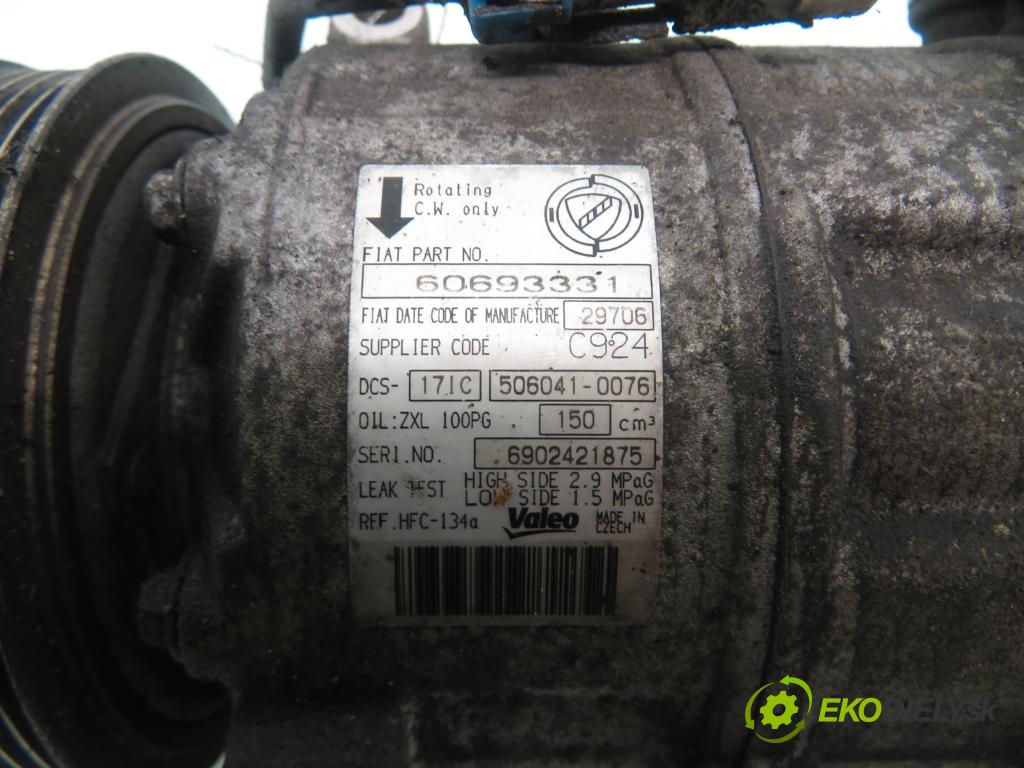 ALFA ROMEO 159 Sportwagon (939_) SEDAN 2006 110,00 1.9 JTDM 16V - 939 A2.000 1910,00 KOMPRESOR: klimatizácie 60693331 ; 5060410076 (Kompresor klimatizácie)