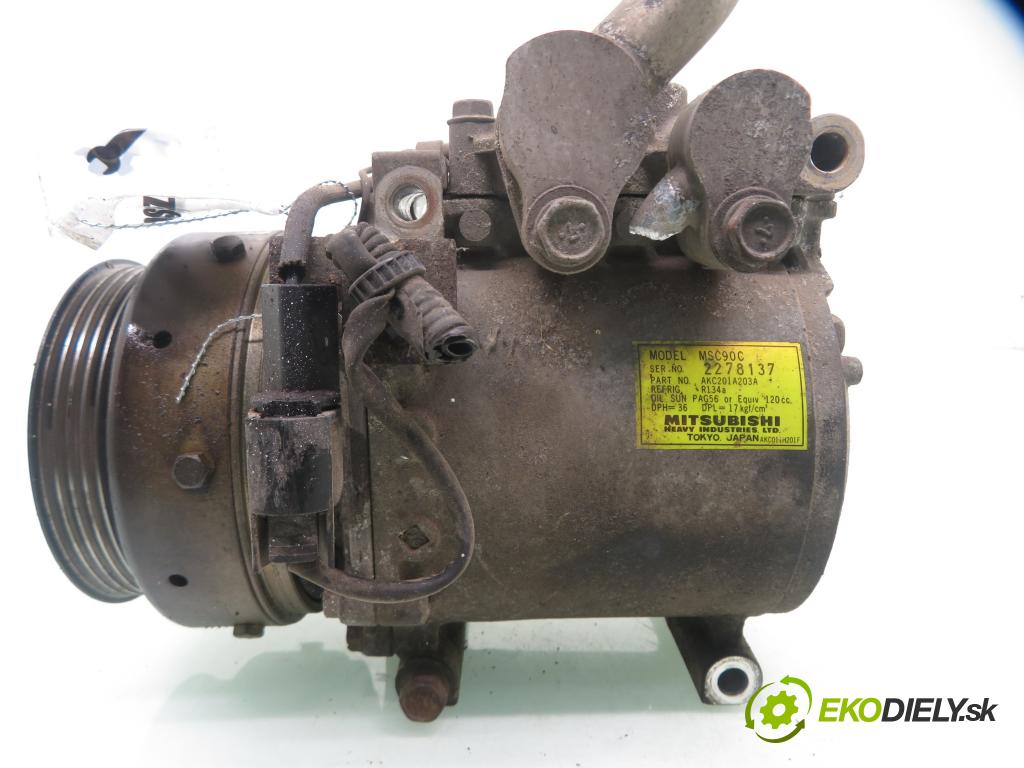 MITSUBISHI COLT V (CJ_, CP_) HB 1997 55,00 1.3 12V - 4G13 1299,00 KOMPRESOR: klimatizace MSC90C ; AKC201A203A (Kompresor klimatizace)