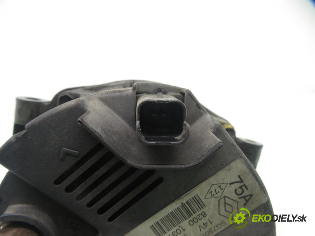RENAULT THALIA I (LB0/1/2_) SEDAN 2003 0,00 1.4 16V - K4J 712 1390,00 Alternátor 8200103744 ; SG7S013 ; 2542481C (Alternátor)