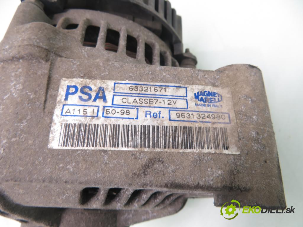 PEUGEOT 306 liftback (7A, 7C, N3, N5) SEDAN 1999 65,00 1.6 - NFZ (TU5JP) 1587,00 Alternátor 63321671 ; 9631324980 (Alternátor)