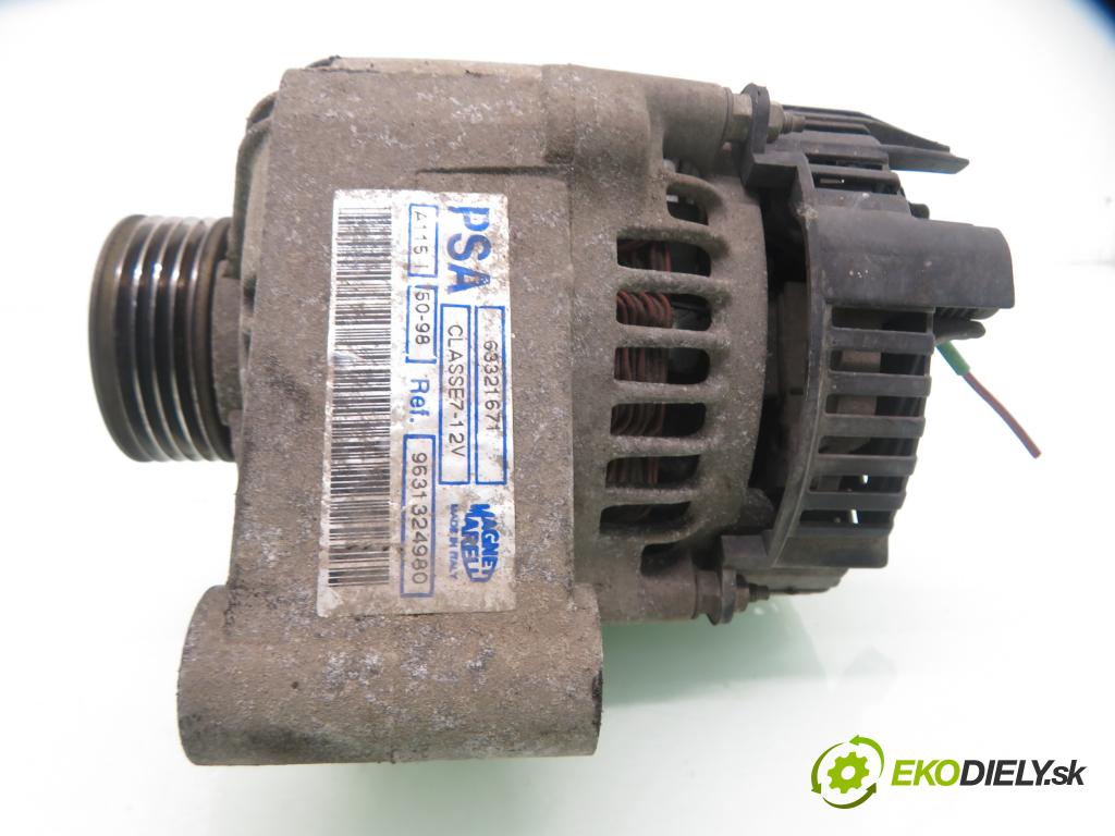 PEUGEOT 306 liftback (7A, 7C, N3, N5) SEDAN 1999 65,00 1.6 - NFZ (TU5JP) 1587,00 Alternátor 63321671 ; 9631324980 (Alternátor)