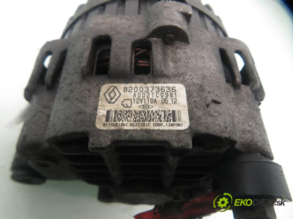 RENAULT KANGOO (KC0/1_) KOMBIVAN 2006 60,00 1.5 dCi 80 - K9K 702 1461,00 Alternátor 8200373636 ; A002TC0981 (Alternátor)