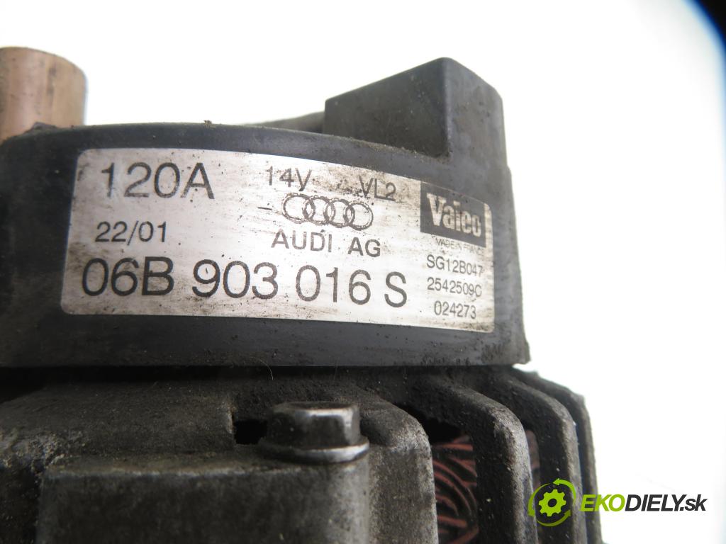 AUDI A4 (8E2, B6) SEDAN 2001 96,00 2.0 20V 130 - ALT 1984,00 Alternátor 06B903016S ; SG12B047 ; 2542509C (Alternátor)