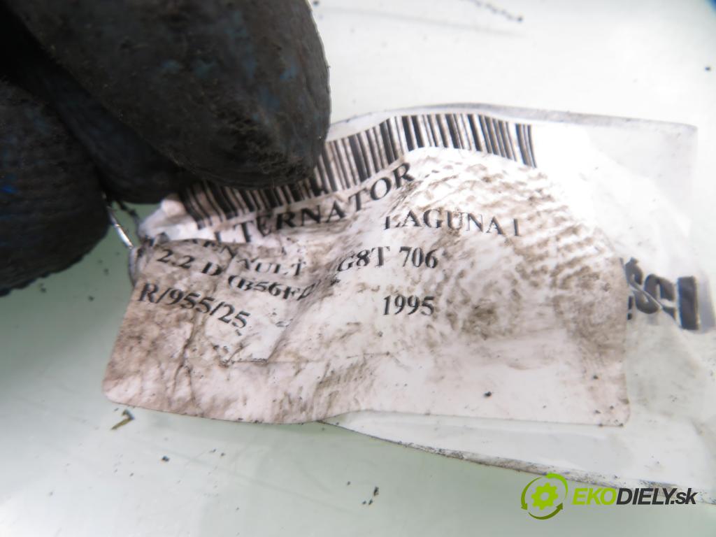 RENAULT LAGUNA I (B56_, 556_) LIFTBACK 1995 61,00 2.2 D (B56F/2) - G8T 706 2188,00 Alternátor  (Alternátor)