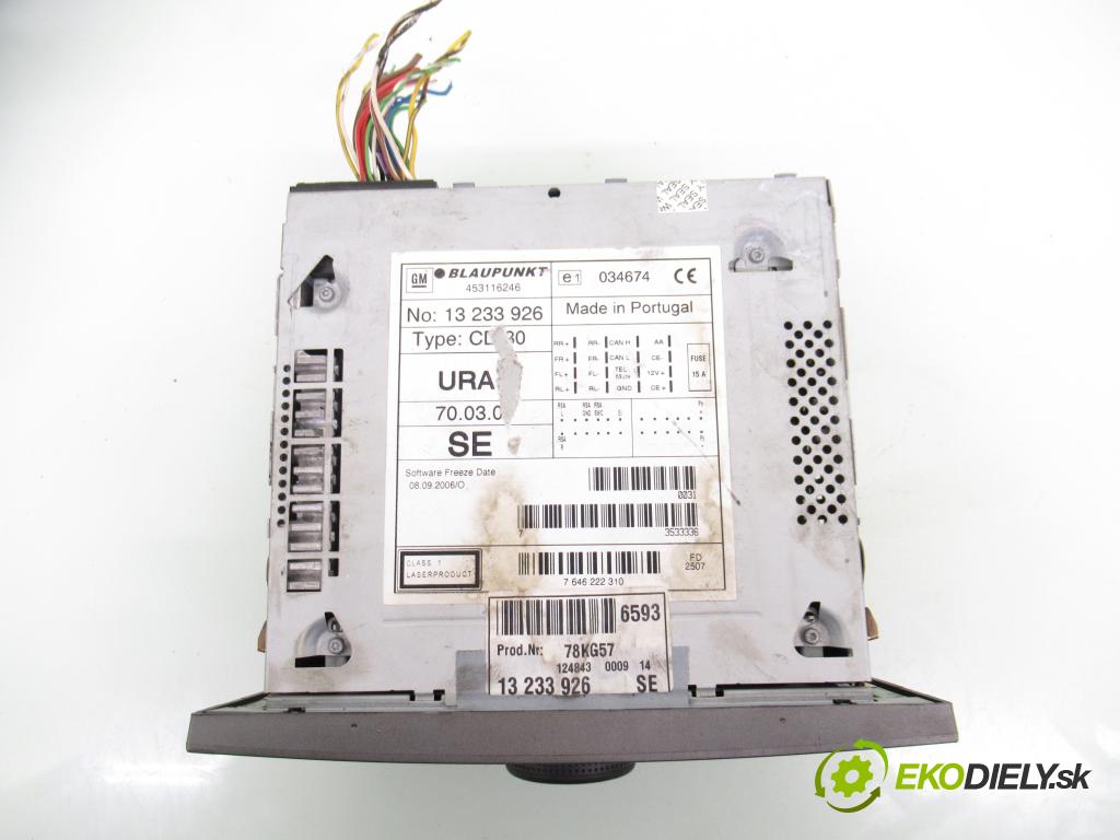 OPEL VECTRA C GTS (Z02) LIFTBACK 2003 90,00 1.8 16V 122 - Z 18 XE 1796,00 RADIO CD 453116246 ; 13265760 ; CD 30