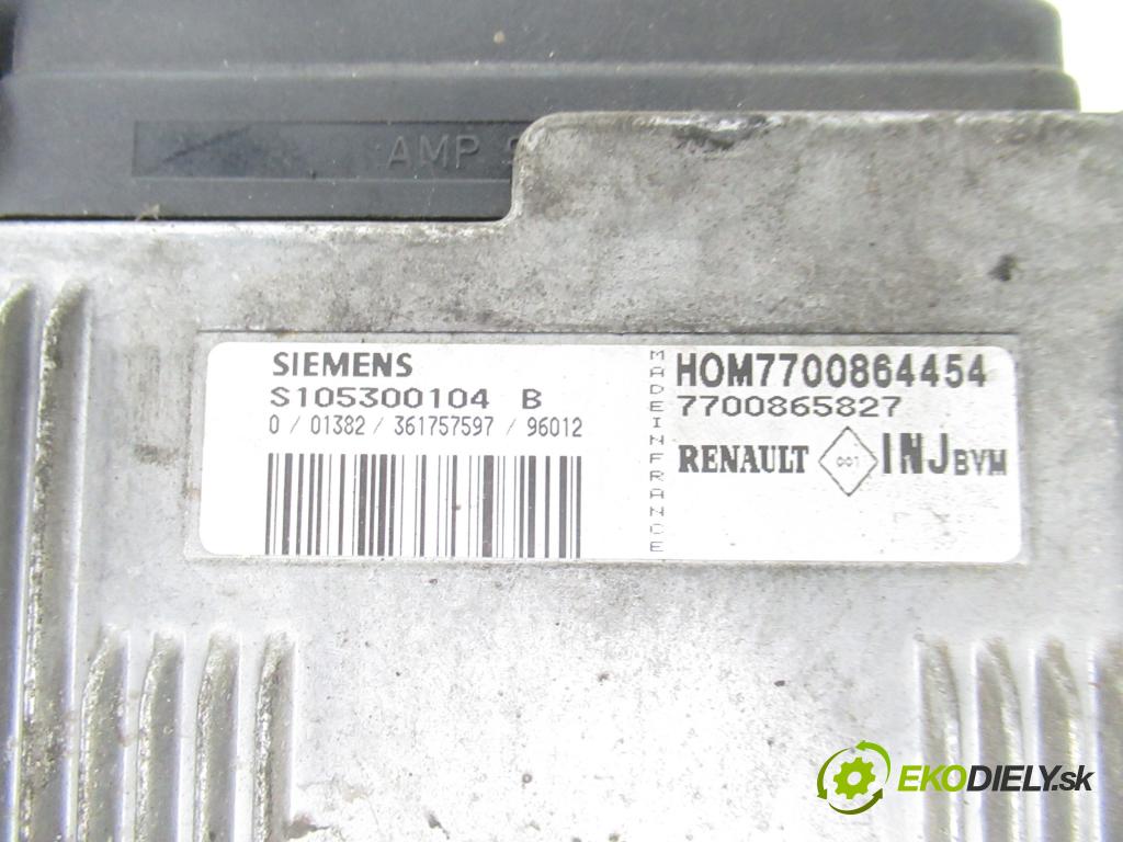 RENAULT MEGANE I (BA0/1_) LIFTBACK 1996 55,00 1.6 i 8V (BA0L) 75- K7M 720 1598,00 spinačka / imobilizéra IMMO / Riadiaca jednotka S105300104 ; 7700865827 ; 09046412020