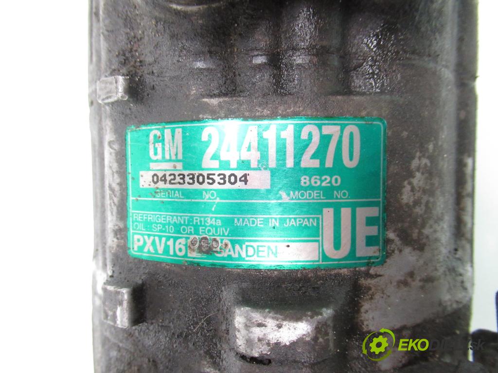 OPEL VECTRA C GTS (Z02) LIFTBACK 2003 90,00 1.8 16V 122 - Z 18 XE 1796,00 KOMPRESOR: klimatizace 24411270 (Kompresor klimatizace)