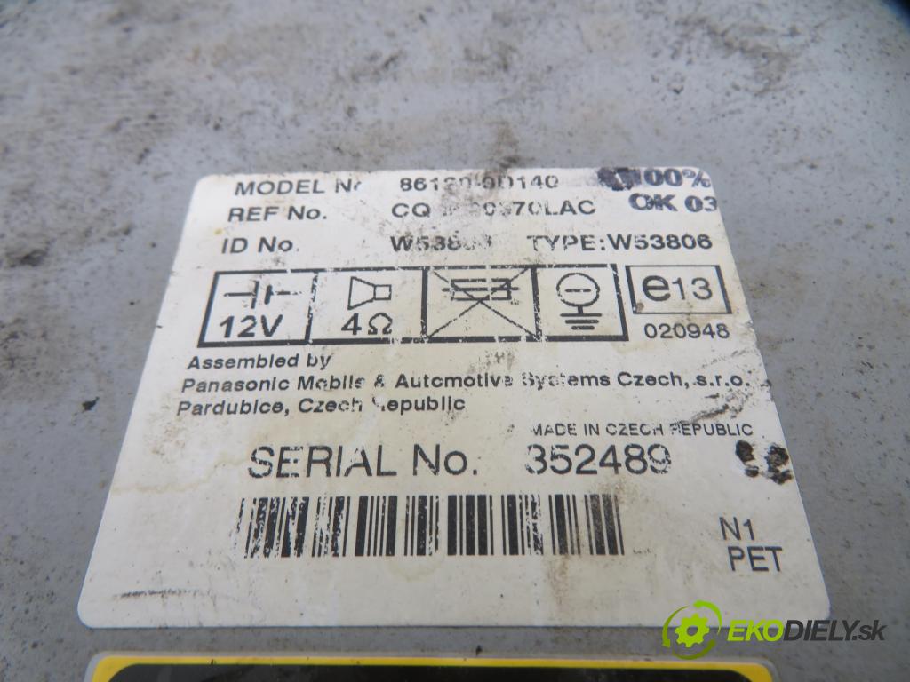 TOYOTA YARIS (_P1_) HB 2000 63,00 1.3 VVTi 86 - 2NZ-FE 1299,00 RADIO CD 861200D140