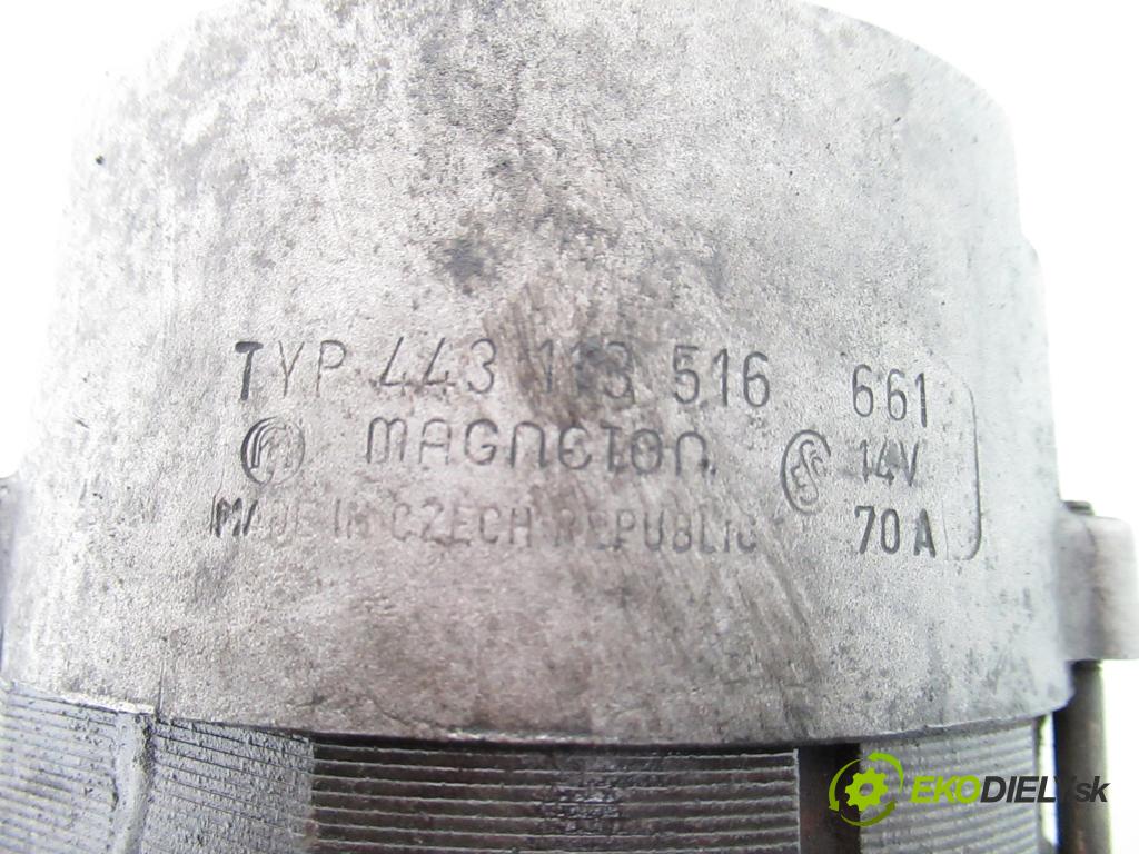 SKODA FELICIA II (6U1) HB 1997 50,00 1.3 MPI 68 1289,00 Alternátor 443113516 (Alternátor)