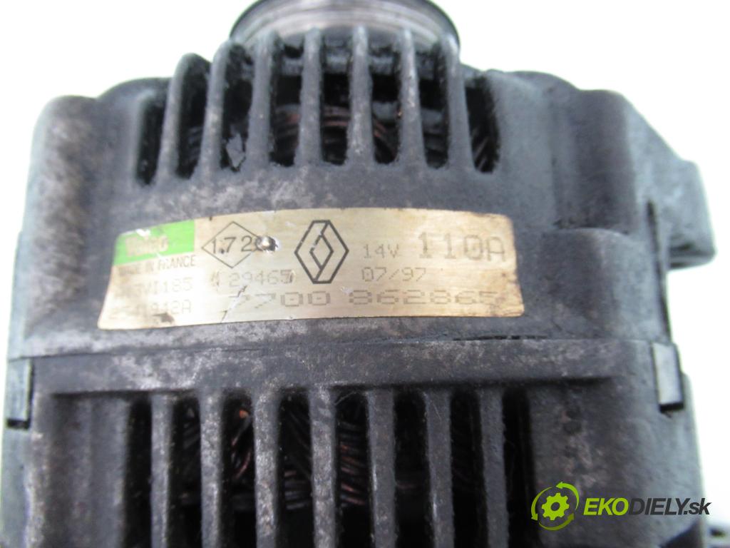 RENAULT MEGANE Scenic (JA0/1_) MINIVAN 1997 66,00 1.6 e (JA0F) - K7M 702 1598,00 Alternátor 7700862865 (Alternátor)