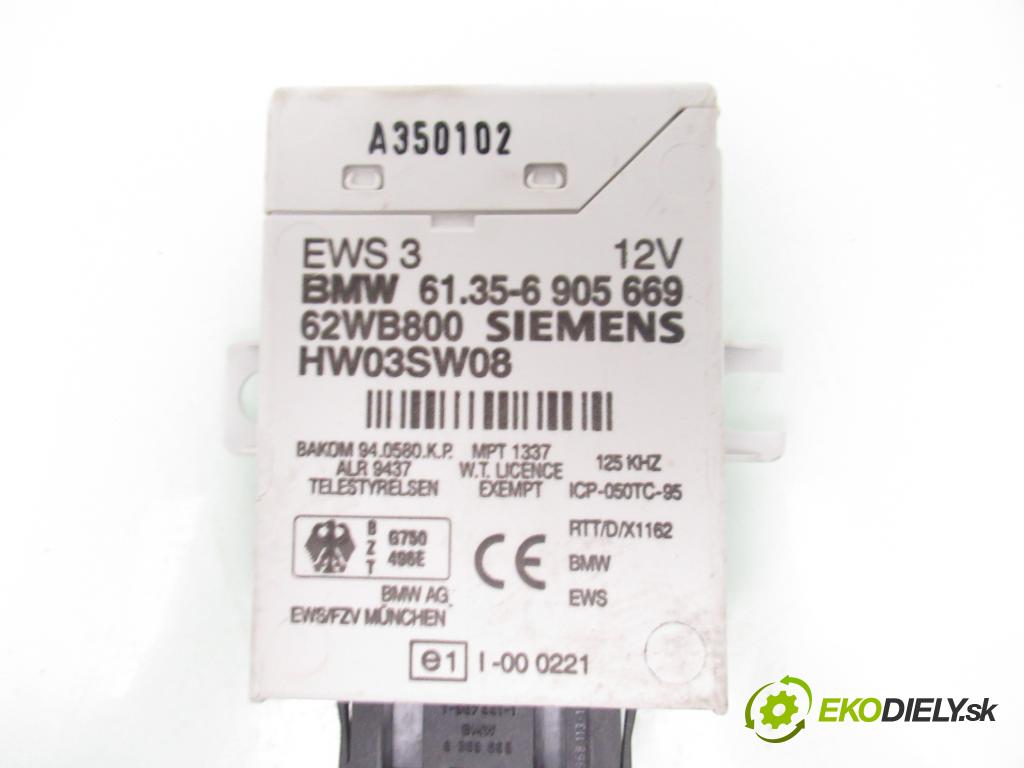 BMW 3 (E46) SEDAN 2003 85,00 316 i - N42 B18 A 1796,00 spinačka / imobilizéra IMMO / Riadiaca jednotka 7512354 ; 0261209005 ; 7508180