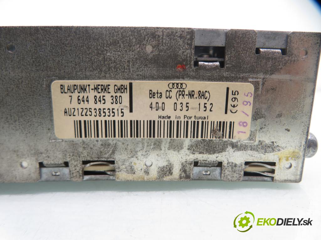 AUDI A4 (8D2, B5) SEDAN 1995 92,00 1.8 - ADR 1781,00 RADIO Modul 4D0035152 ; 7644845380