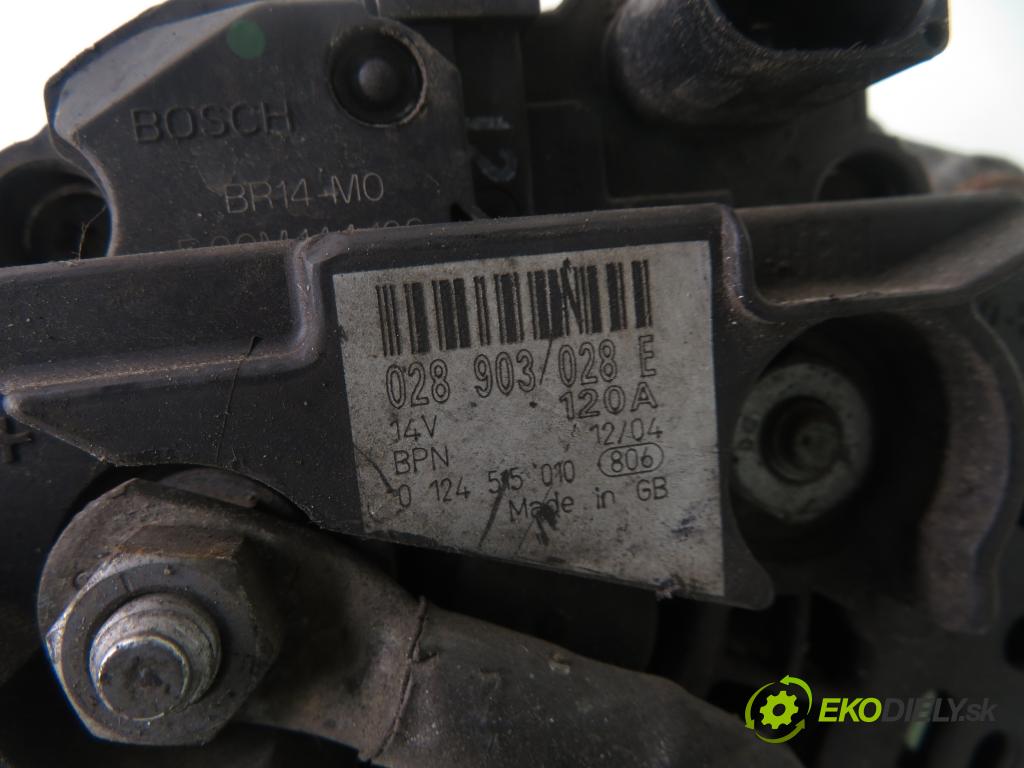 SKODA OCTAVIA I (1U2) SEDAN 2001 81,00 1.9 TDI - ASV 1896,00 Alternátor 028903028E ; 0124515010 (Alternátor)
