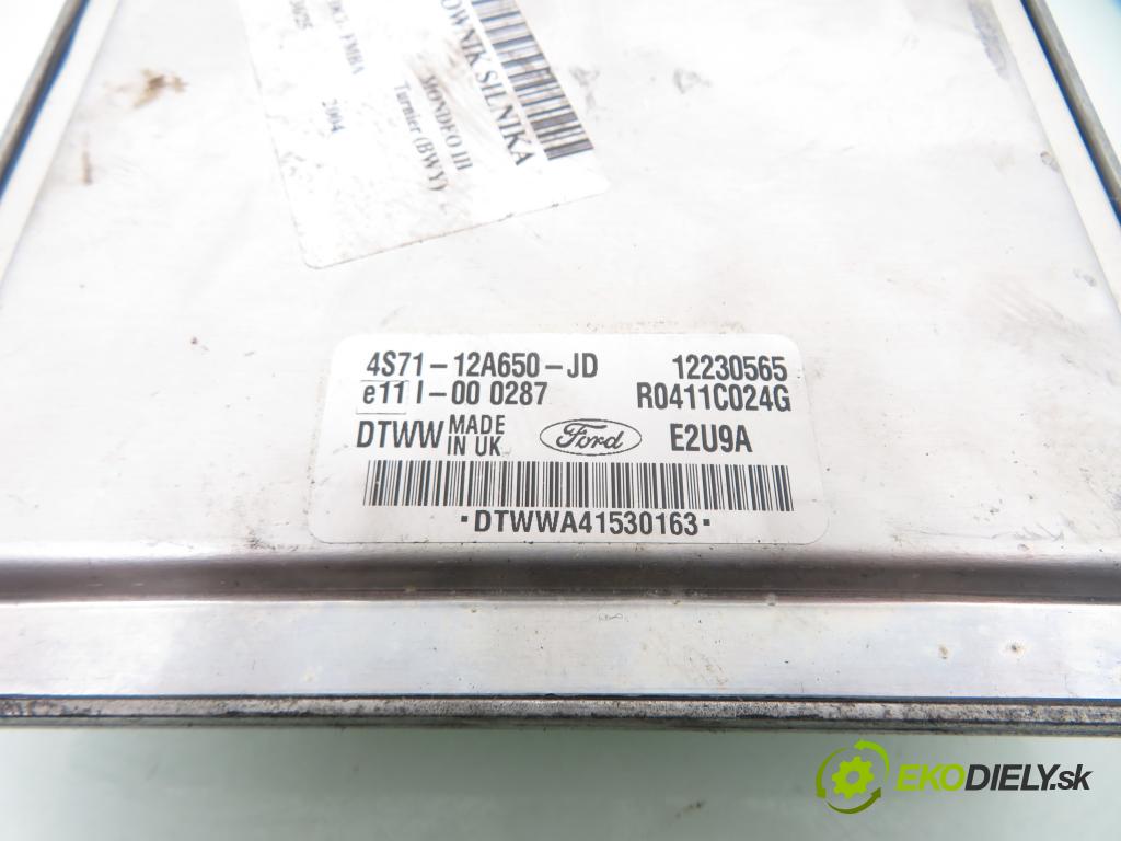 FORD MONDEO III Turnier (BWY) KOMBI 2004 96,00 2.0 TDCi - FMBA 1998,00 Riadiaca jednotka Motor 4S7112A650JD ; 12230565 ; R0411C024G