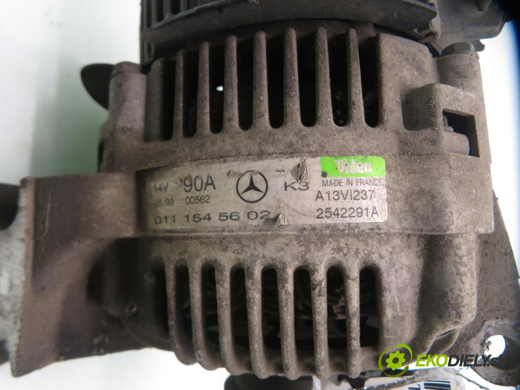 MERCEDES-BENZ KLASA A (W168) HB 1999 75,00 1.6 102 A 160  M 166.960 1598,00 Alternátor 0111545602 ; A13VI237 (Alternátor)