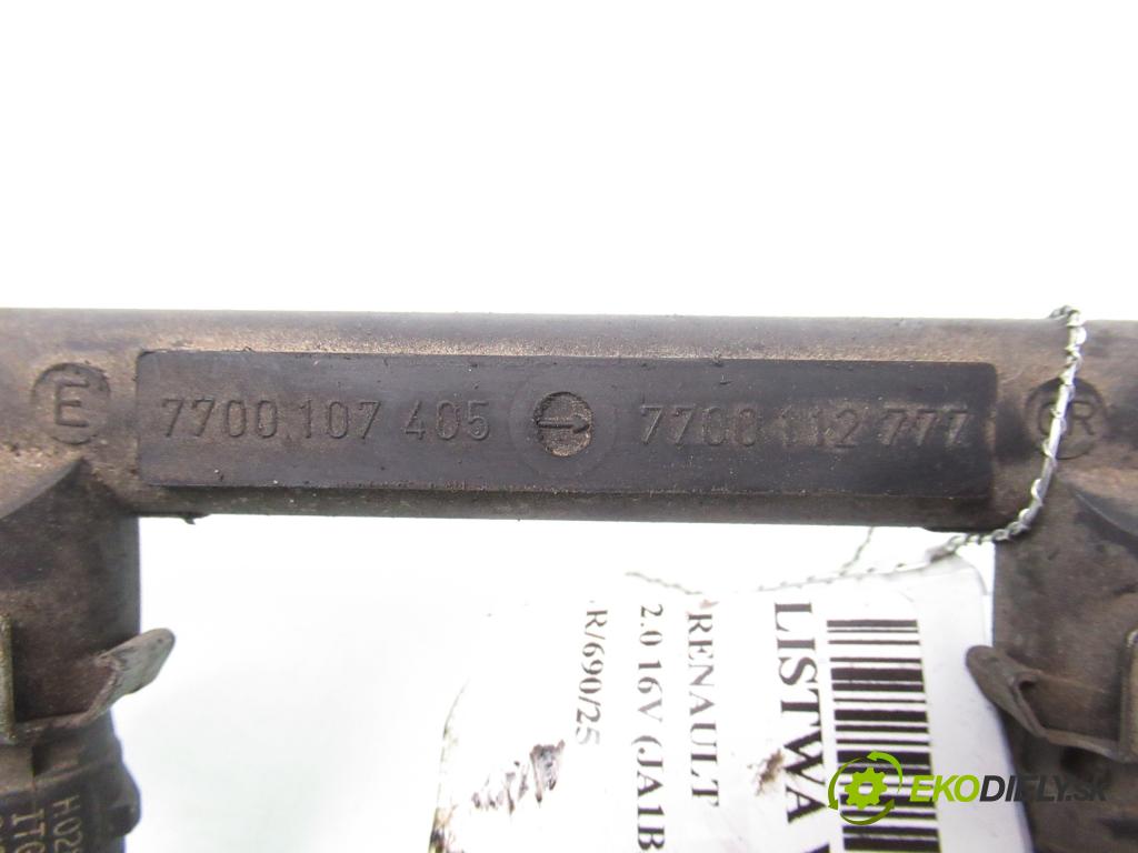 RENAULT SCENIC I (JA0/1_) MINIVAN 2002 102,00 2.0 16V 139 - F4R 740 1998,00 lišta vstřikovací 7700107405 ; 7700112777 ; H028797 (Vstřikovací lišta)