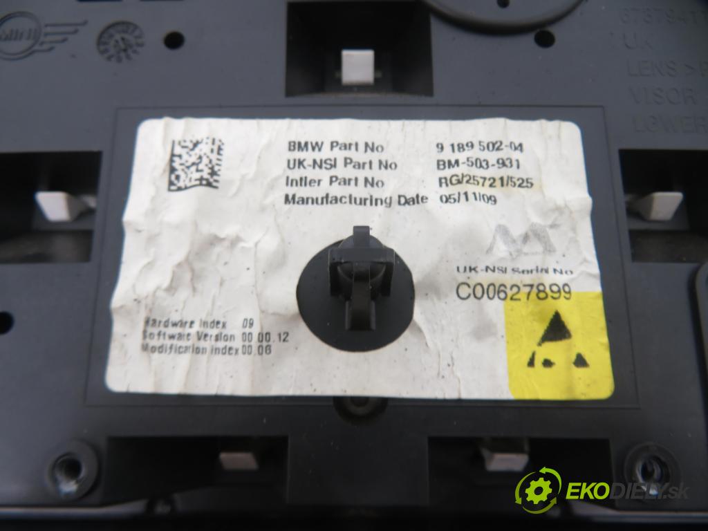 MINI MINI (R56) HB 2009 55,00 One - N12 B14 A 1397,00 Prístrojovka elektrický 918950204 ; 62116977077 ; 67379411