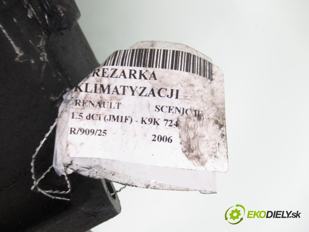 RENAULT SCENIC II (JM0/1_) MINIVAN 2006 63,00 1.5 dCi (JM1F) - K9K 724 1461,00 KOMPRESOR: klimatizácie 8200470242 ; 01140169 (Kompresor klimatizácie)