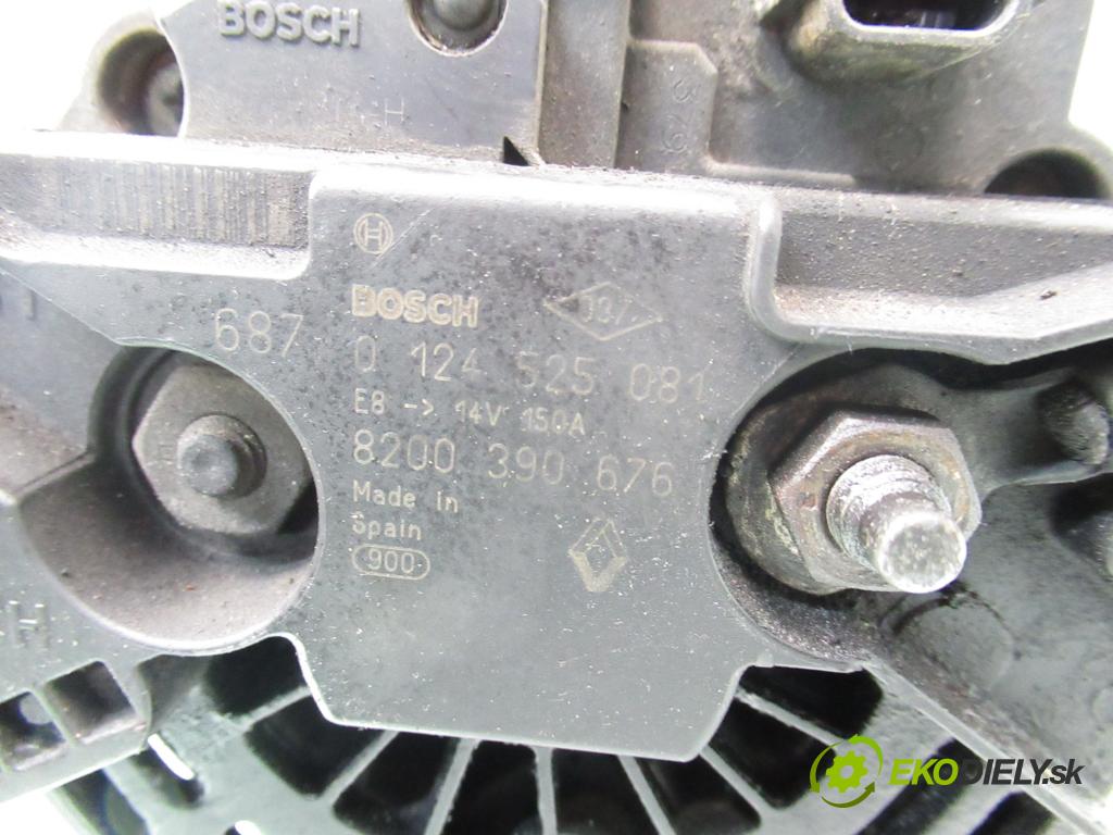 RENAULT SCENIC II (JM0/1_) MINIVAN 2006 63,00 1.5 dCi (JM1F) - K9K 724 1461,00 Alternátor 0124525081 ; 8200390676 (Alternátor)