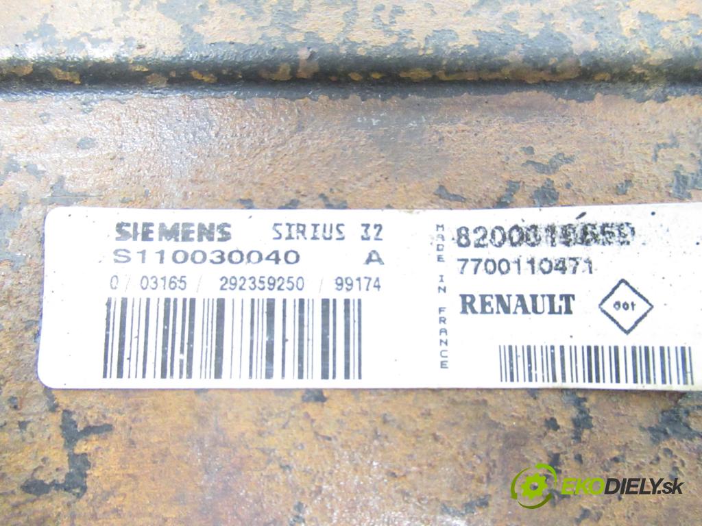 RENAULT LAGUNA I (B56_, 556_) LIFTBACK 1999 79,00 1.6 16V (B568, B561) - K4M 720 1598,00 spinačka / imobilizéra IMMO / Riadiaca jednotka S110030040 ; 8200019659 ; 7700421261B