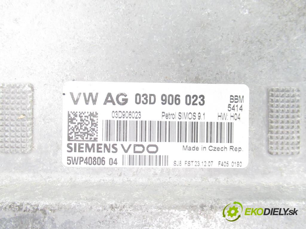 VW POLO (9N_) HB 2008 44,00 1.2 6V 60 - BBM 1198,00 spinačka / imobilizéra IMMO / Riadiaca jednotka 03D906023 ; 6Q2937049F ; 6Q0920804