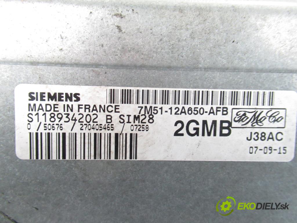 FORD FOCUS II (DA_, HCP) HB 2007 74,00 1.6 - SHDA 1596,00 spínačka / imobilizéra IMMO / řídící jednotka S118934202B ; 7M5112A650AFB ; 7M5T14A073