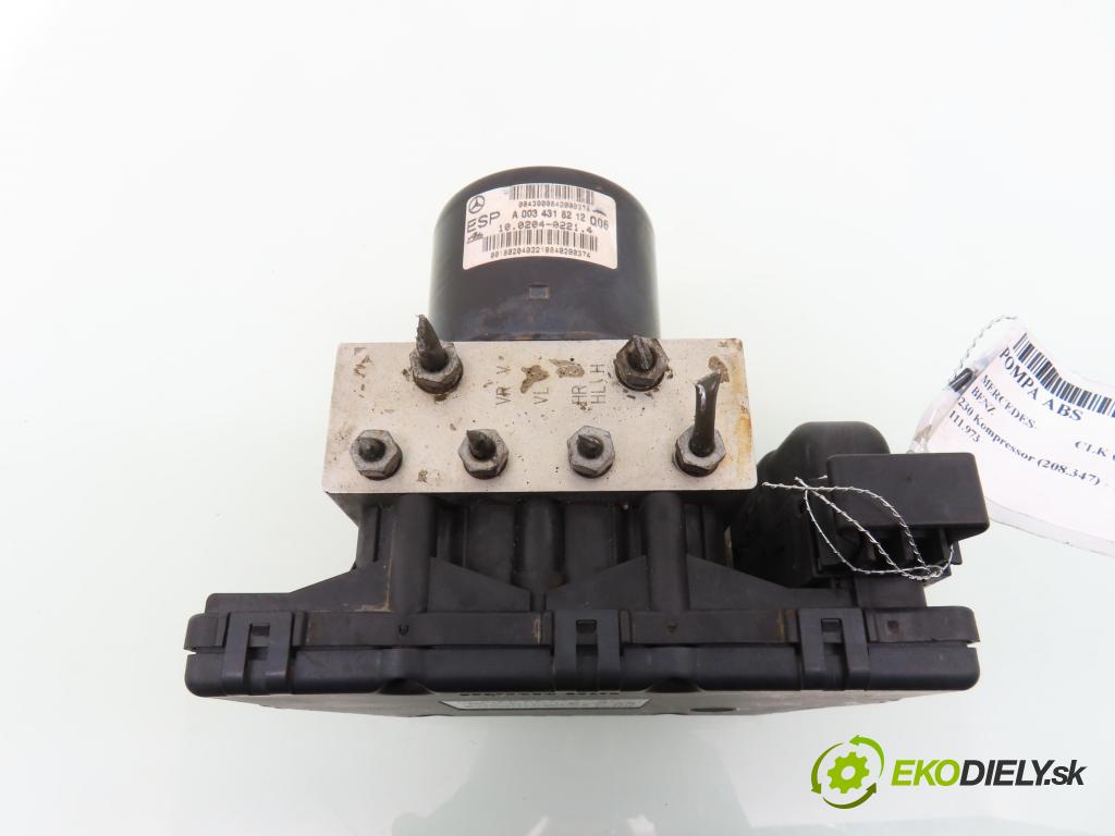 MERCEDES-BENZ CLK (C208) CABRIO 2000 142,00 230 Kompressor 193 - M 111.975 2295,00 Pumpa ABS 2025454732 ; A0034318212 ; 10020402214 (Pumpa ABS)