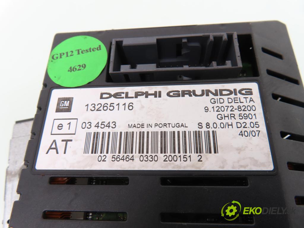 OPEL ASTRA H Kombi (A04) KOMBI 2007 85,00 1.6 - Z 16 XER 1598,00 RADIO CD 13154304 ; CD30 ; 13265116