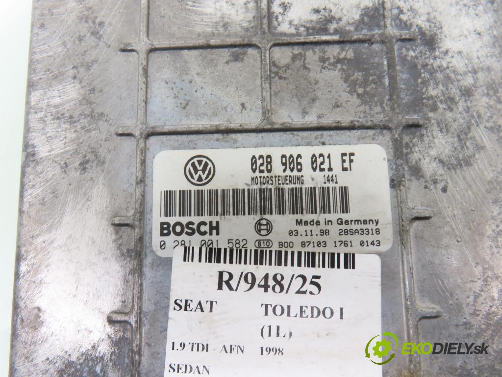 SEAT TOLEDO I (1L) SEDAN 1998 81,00 1.9 TDI 110 - AFN 1896,00 Riadiaca jednotka Motor 028906021EF ; 0281001582