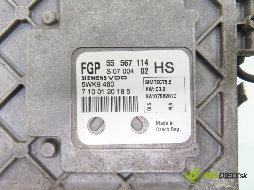 OPEL ASTRA H Kombi (A04) KOMBI 2007 85,00 1.6 - Z 16 XER 1598,00 Riadiaca jednotka Motor 55567114 ; 5WK9460