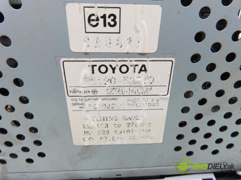 TOYOTA YARIS (_P1_) HB 2000 50,00 1.0 VVT- i 68 - 1SZ-FE 998,00 RADIO Modul 8612052010