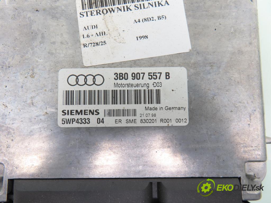 AUDI A4 (8D2, B5) SEDAN 1998 74,00 1.6 - AHL 1595,00 Riadiaca jednotka Motor 3B0907557B ; 5WP433304