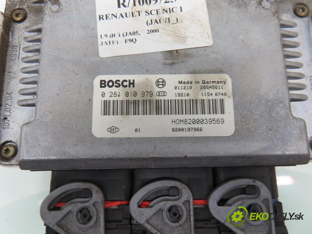 RENAULT SCENIC I (JA0/1_) MINIVAN 2000 75,00 1.9 dCi 102 - F9Q 732 1870,00 Riadiaca jednotka Motor 0281010979 ; HOM8200039569