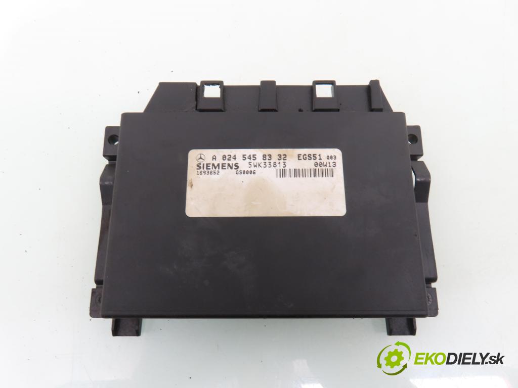 MERCEDES-BENZ CLK (C208) CABRIO 2000 142,00 230 Kompressor 193 - M 111.975 2295,00 Riadiaca jednotka prevodovky A0245458332 ; 5WK33813