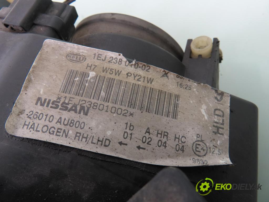NISSAN PRIMERA (P12) SEDAN 2003 85,00 1.9 dCi - F9Q 1870,00 Svetlo PP 26010AU800 ; 1EJ23801002