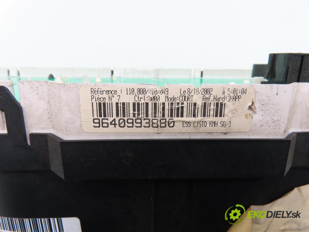 CITROEN SAXO (S0, S1) HB 2002 44,00 1.1 60 - HDZ 1124,00 Prístrojovka elektrický 9640993880