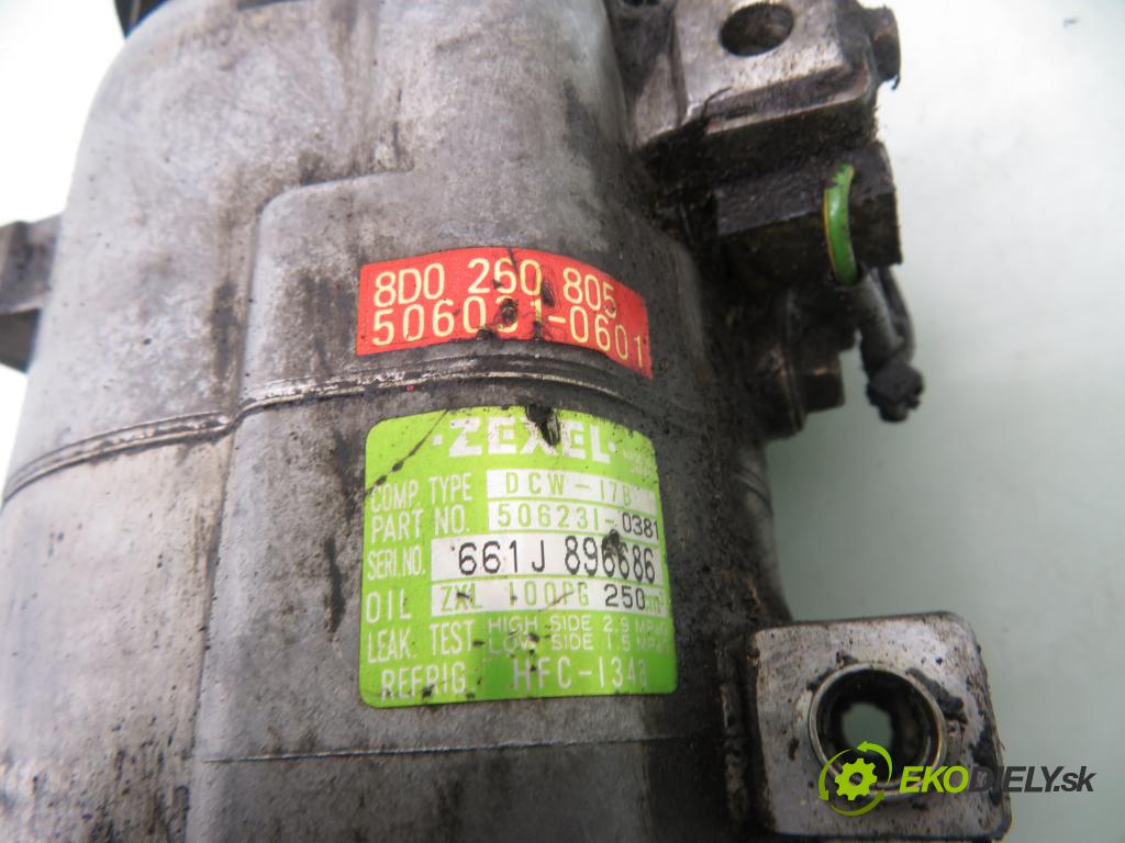 AUDI A4 (8D2, B5) SEDAN 1995 92,00 1.8 - ADR 1781,00 KOMPRESOR: klimatizácie 8D0260805 ; 5062310381 (Kompresor klimatizácie)