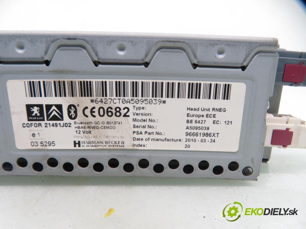 CITROEN C4 Picasso I (UD_) MINIVAN 2010 80,00 1.6 HDi 16V 109 - 9HZ 1560,00 RADIO CD 96661986XT ; 21491J02