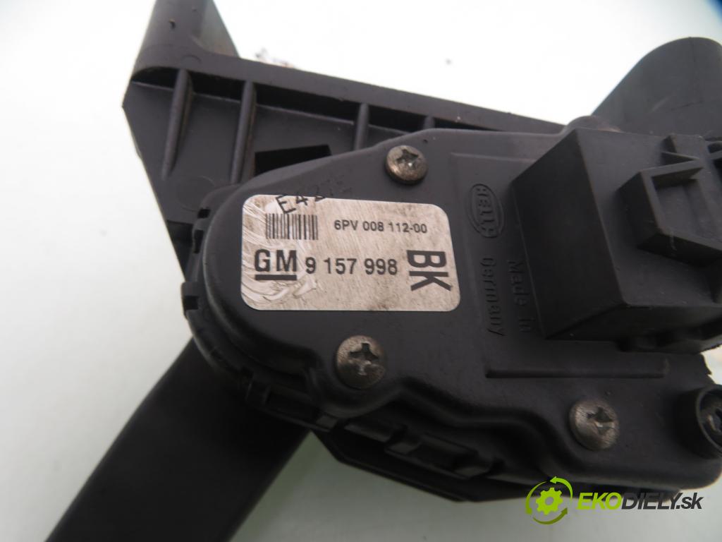 OPEL ASTRA H Kombi (A04) KOMBI 2007 85,00 1.6 - Z 16 XER 1598,00 Potenciometer plynu 9157998 ; 6PV00811200 (Potenciometer plynového pedálu)