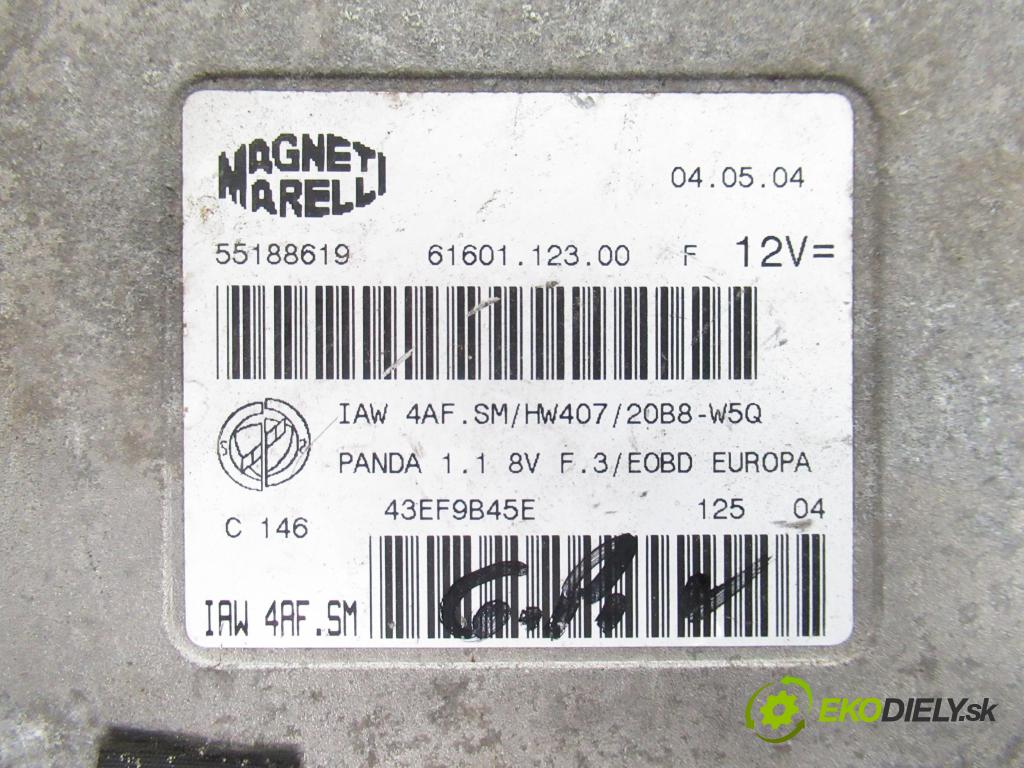 FIAT PANDA (169_) HB 2004 40,00 1.1 54 - 187 A1.000 1108,00 Riadiaca jednotka Motor 55188619 ; 6160112300