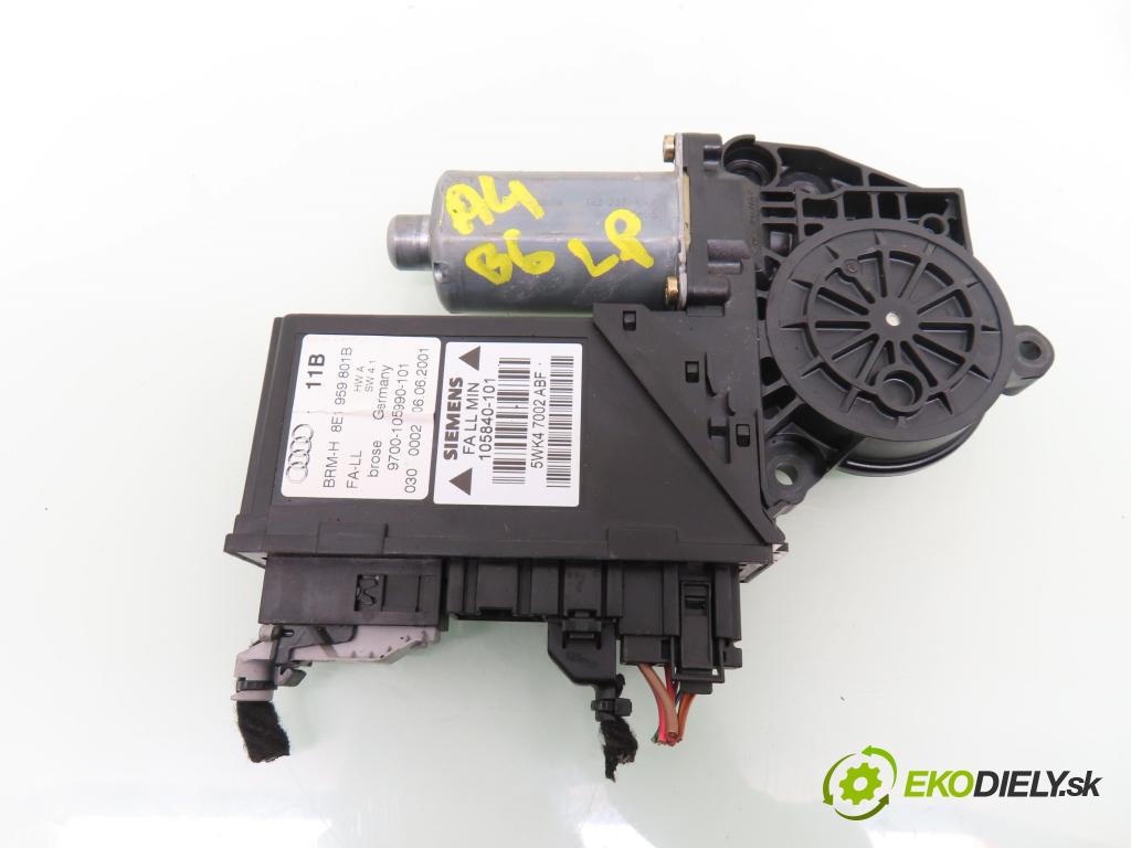 AUDI A4 (8E2, B6) SEDAN 2001 96,00 2.0 20V 130 - ALT 1984,00 motorek sťahovaní oken LP 8E1959801B ; 5WK47002ABF ; 0130821765