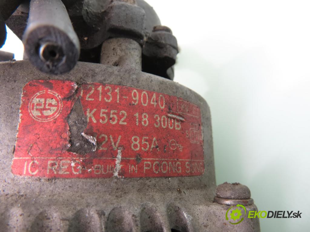 KIA CARNIVAL I (UP) MINIVAN 2001 93,00 2.9 TD - J3 2902,00 Alternátor 021319040 ; K55218300B (Alternátor)
