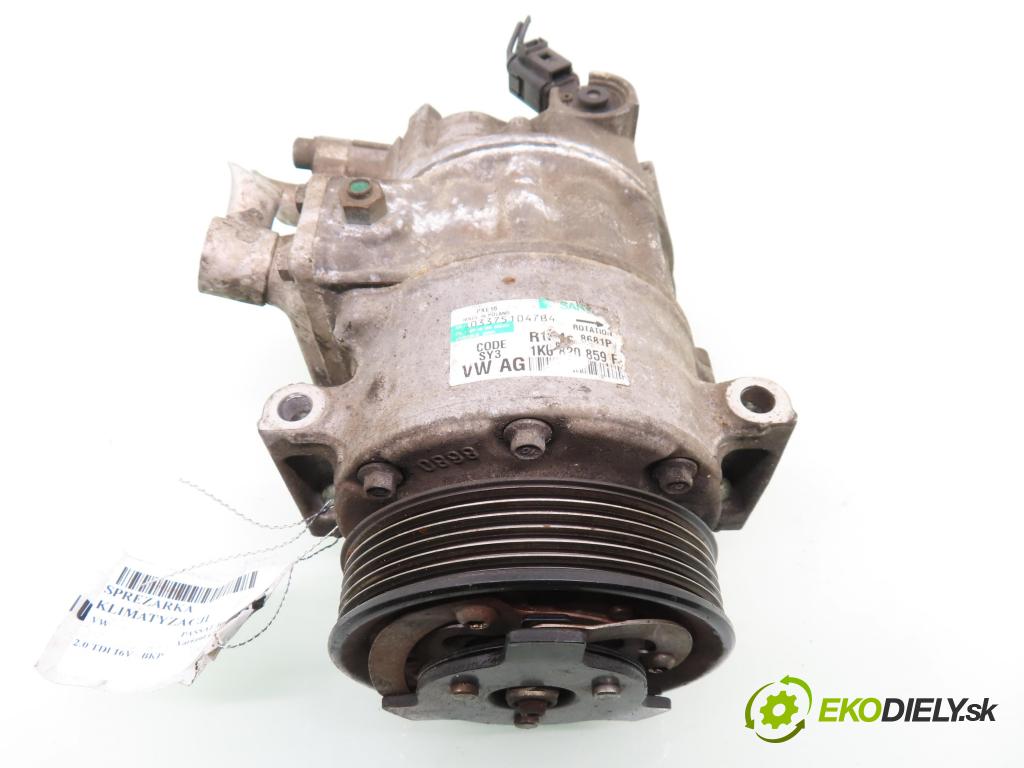 VW PASSAT B6 Variant (3C5) KOMBI 2007 103,00 2.0 TDI 16V - BKP 1968,00 KOMPRESOR: klimatizácie 1K0820859F (Kompresor klimatizácie)