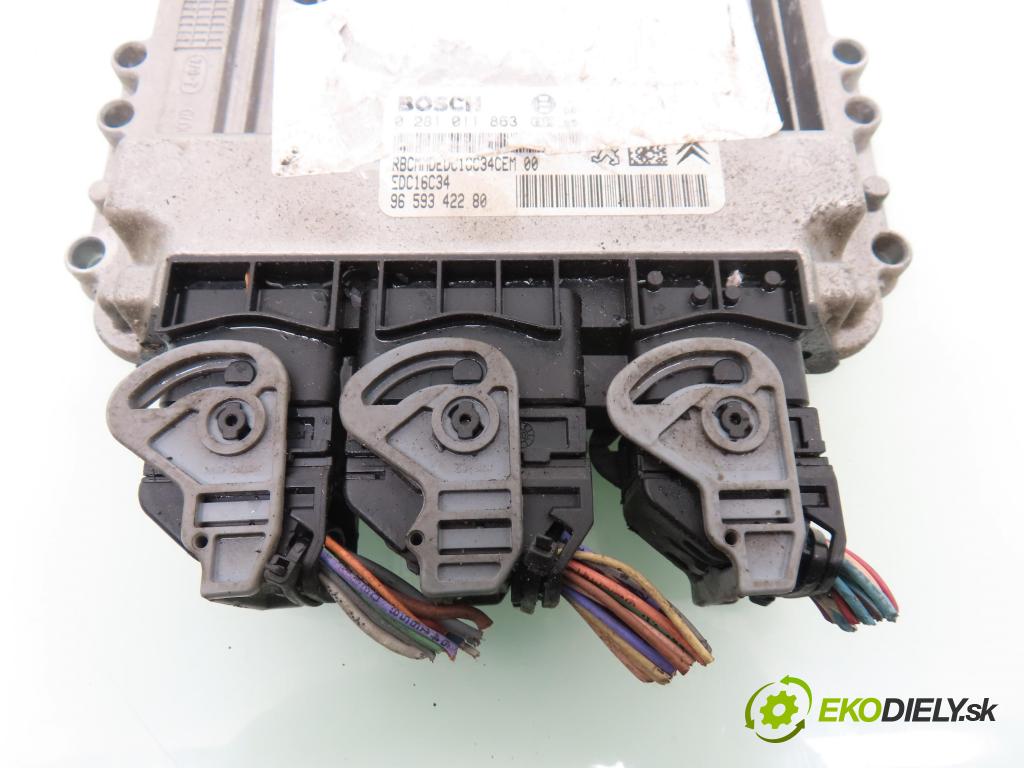 PEUGEOT 307 (3A/C) HB 2005 66,00 1.6 HDi 90 - 9HX (DV6ATED4) 1560,00 Riadiaca jednotka Motor 0281011863 ; 9659342280
