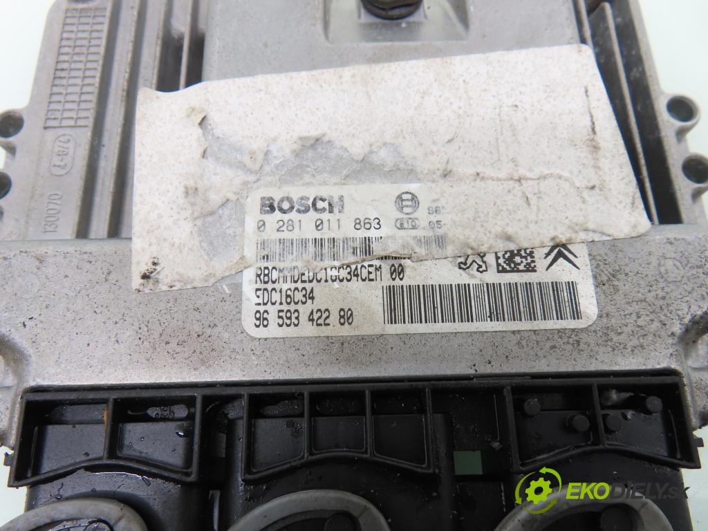 PEUGEOT 307 (3A/C) HB 2005 66,00 1.6 HDi 90 - 9HX (DV6ATED4) 1560,00 Riadiaca jednotka Motor 0281011863 ; 9659342280