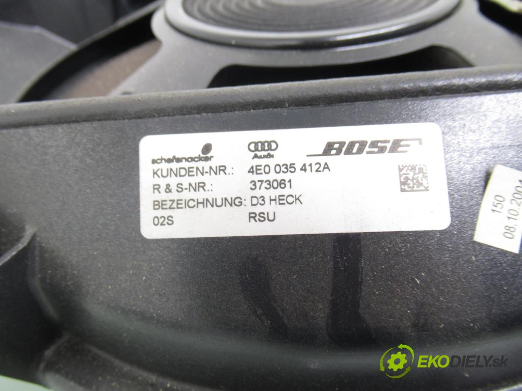 AUDI A8 D3 (4E2, 4E8) SEDAN 2004 171,00 3.0 TDI quattro - ASB 2967,00 reproduktor Dvere 4E0035412A ; 4E0035411A ; 4E0035411H