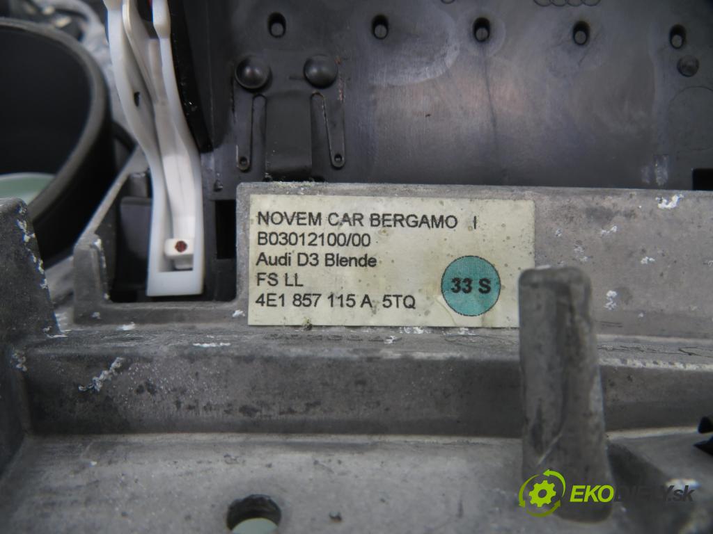 AUDI A8 D3 (4E2, 4E8) SEDAN 2004 171,00 3.0 TDI quattro - ASB 2967,00 Obal prístrojovky 4E1857115A ; 4E0820951 ; 4E0820901